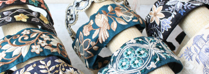 インド刺繍リボン×異素材の服飾雑貨 特集