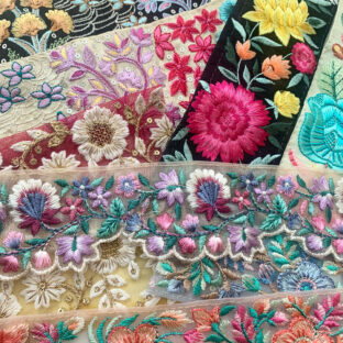 インド刺繍リボンのカラフルな世界